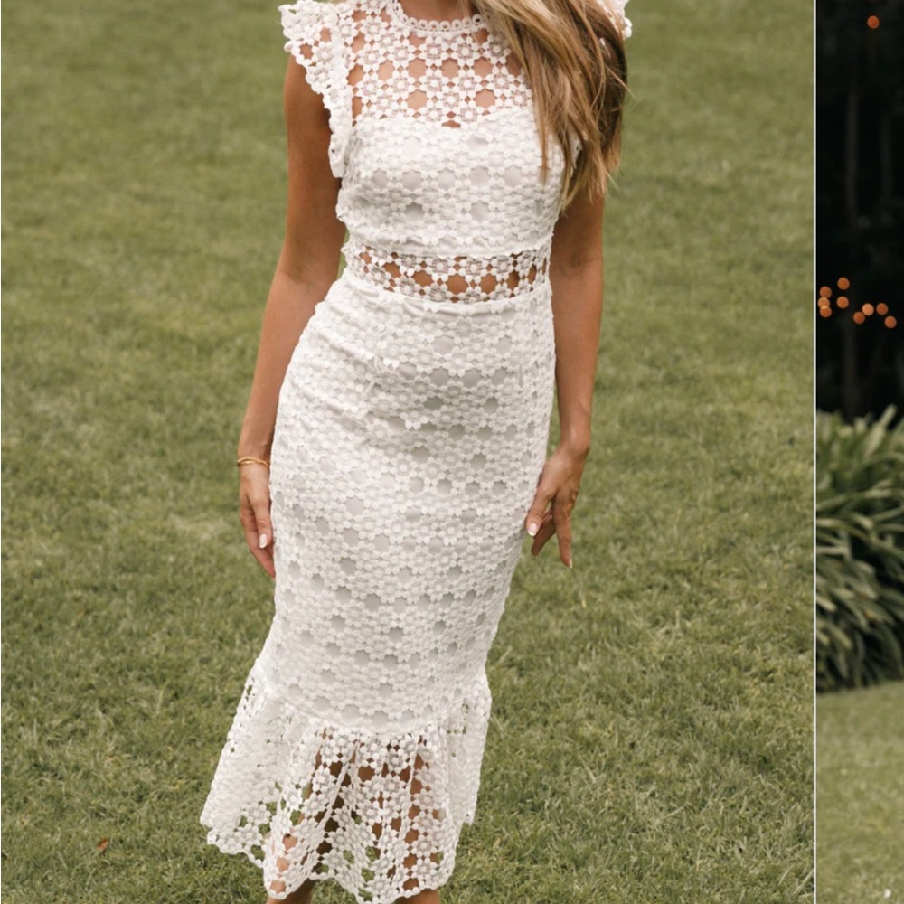 Petal and Pup white lace dress